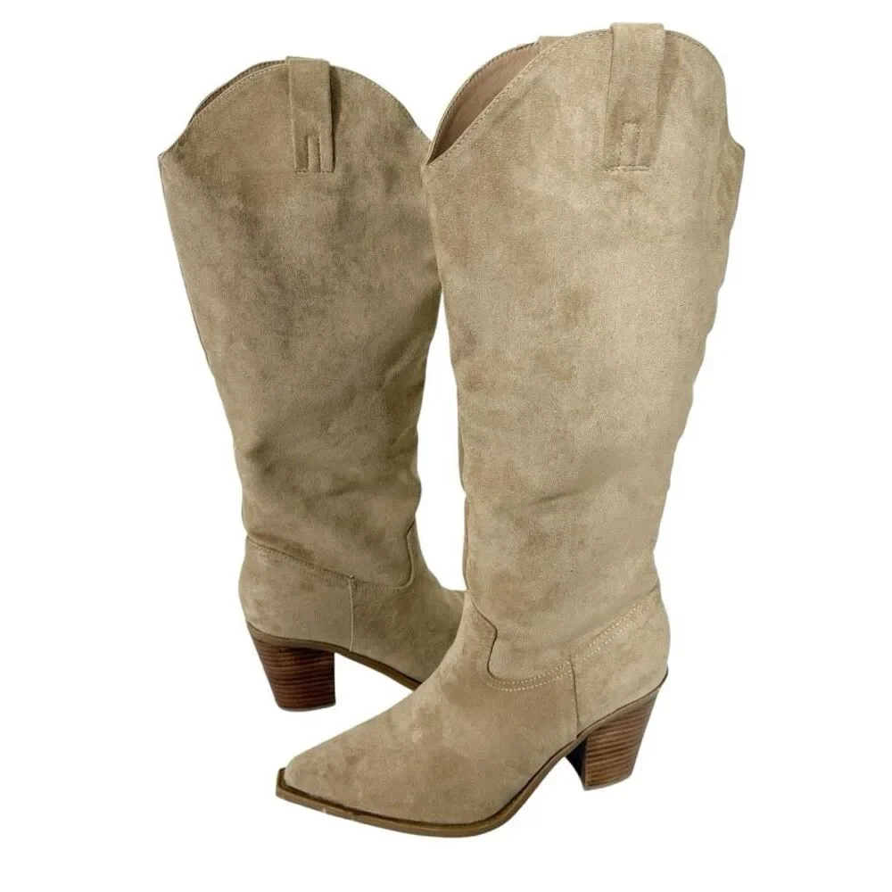 MIA Messini Western Knee High Coastal Cowgirl Boho Chic Cowboy Boot Size‎ 8.5
